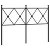 vidaXL Tăblie de pat de schimb metalică, negru, 120 cm