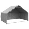 vidaXL Cușcă pentru c&acirc;ini de exterior cu capac 3x2x1,9 m, oțel galvanizat