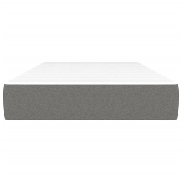 vidaXL Saltea de pat cu arcuri, gri închis, 90x200x20 cm, textil