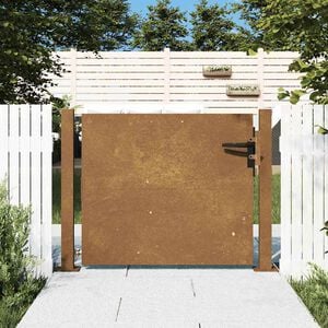 vidaXL Poartă de grădină 100x75 cm, oțel Corten