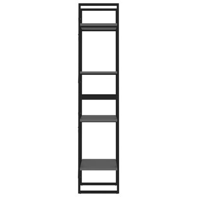 vidaXL Bibliotecă cu 4 rafturi, gri, 40x30x140 cm, PAL