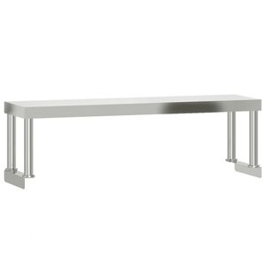 vidaXL Raft superior masă de lucru, 110x30x35 cm, oțel inoxidabil