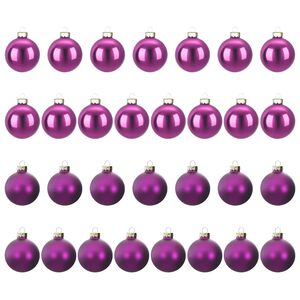 vidaXL Set de globuri de Crăciun 30 buc. Violet 6 cm Polistiren