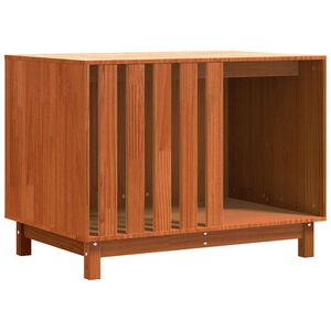 vidaXL Casă pentru c&acirc;ini cu depozitare Maroniu cerat 90 x 60 x 67 cm