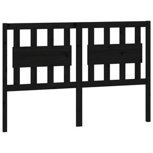 vidaXL Tăblie de pat, negru, 145,5x4x100 cm, lemn masiv de pin