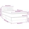 vidaXL Pat box spring cu saltea, albastru &icirc;nchis, 90x200 cm, catifea