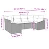 vidaXL Set de canapele pentru grădină cu pernă 6 pcs Gri deschis