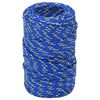 vidaXL Fr&acirc;nghie utilitară multifuncțională 2 mm 250 m albastru PP