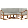 vidaXL Set de canapele de exterior 4 buc. Gri natural și deschis