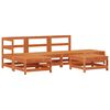 vidaXL Set de lounge pentru grădină 5 pcs Maro Ceară Lemn masiv de pin