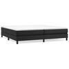 vidaXL Pat box spring cu saltea, negru, 200x200 cm, piele ecologică