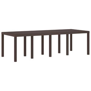 vidaXL Masă de Grădină Maro 250 x 100 x 73 cm poliratan