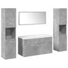 vidaXL Set mobilier de baie, 5 piese, gri beton, lemn prelucrat