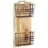 vidaXL Suport reviste montat pe perete, 33x10x67 cm, lemn masiv mango