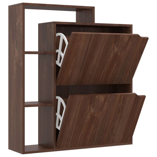 vidaXL Pantofar, stejar maro, 79,5x24x90,5 cm, lemn prelucrat