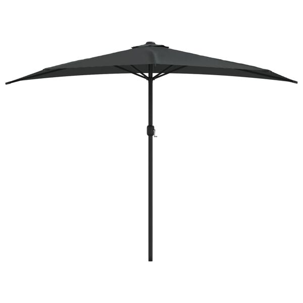vidaXL Umbrelă de soare de balcon, tijă aluminiu, antracit, 300x155 cm