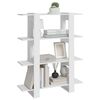 vidaXL Bibliotecă/Separator cameră, alb, 100x30x123,5 cm