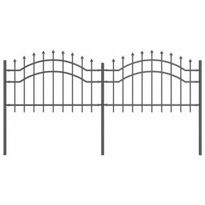 vidaXL Gard de Grădină Woerden Gri 240 x 115 cm Oțel vopsit &icirc;n pulbere