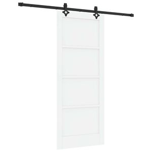 vidaXL Ușă glisantă Alb și negru 83 x 202 cm Lemn masiv de pin