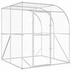vidaXL Căsuță pentru pui Argintiu 200 x 200 x 215 cm Oțel Galvanizat