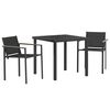 vidaXL Set de Mobilier pentru Exterior 3 pcs Negru și antracit