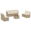 vidaXL Set canapele de grădină, 8 piese, cu perne, bej, poliratan
