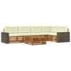 vidaXL Set de canapele de exterior 6 buc. Natural și Crem Poliester