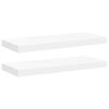 vidaXL Rafturi de perete suspendate, 2 buc., alb, 60x23,5x3,8 cm, MDF