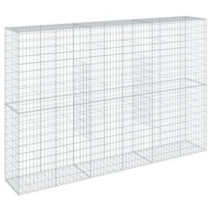 vidaXL Coș gabion cu capac, 300x50x200 cm, fier galvanizat