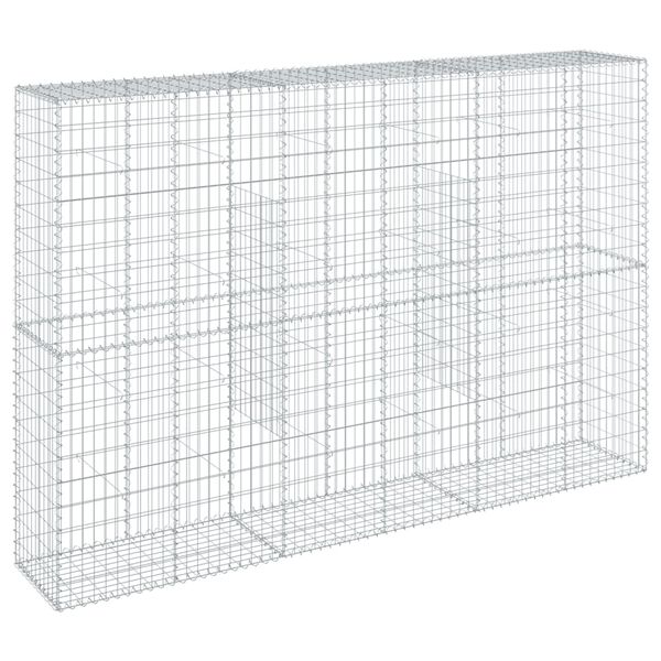 vidaXL Coș gabion cu capac, 300x50x200 cm, fier galvanizat