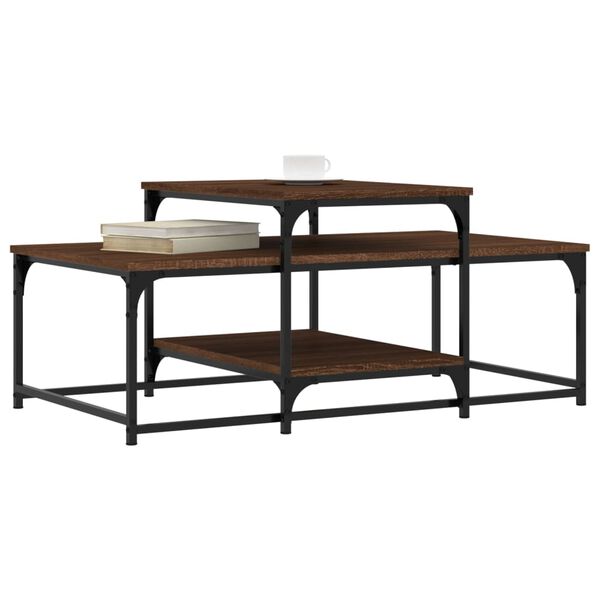 vidaXL Măsuță de cafea, stejar maro, 102x60x45 cm, lemn prelucrat