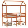 vidaXL Cadru de pat tip loft Maro Ceară 90 x 190 cm Lemn masiv de pin
