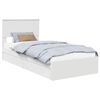 vidaXL Pat cu storage cu sertar Alb 90 x 190 cm Lemn prelucrat