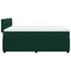 vidaXL Pat box spring cu saltea, verde &icirc;nchis, 140x190 cm, catifea