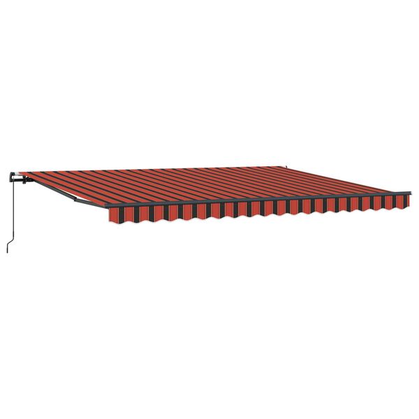 vidaXL Cortina Retractabilă Manual portocaliu și maro 450 &times; 300 cm