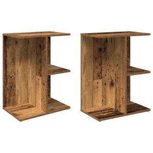 vidaXL Noptiere 2 buc Lemn vechi 46,5x29x61 cm Lemn prelucrat