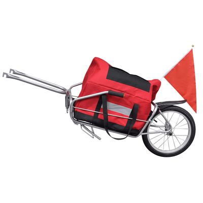 Remorcă cargo de bicicletă, cu o roată și geantă de depozitare