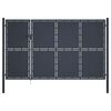 vidaXL Poartă de grădină din oțel 350x150 cm antracit
