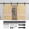 vidaXL Ușă glisantă 2 buc. 80 x 210 cm Lemn masiv de pin