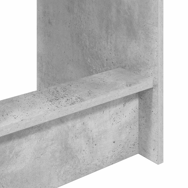 vidaXL Birou pentru pat Gri din beton 100 x 45 x 75 cm Lemn compozit
