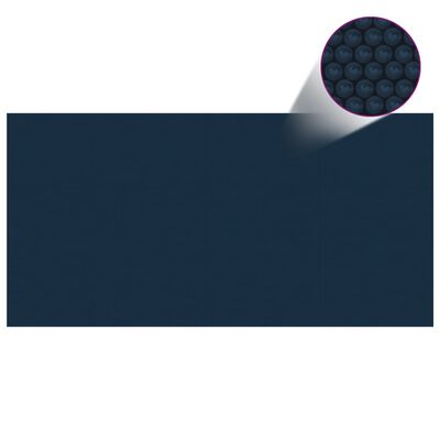 vidaXL Folie solară piscină, plutitoare, negru/albastru 975x488 cm PE
