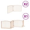 vidaXL Poartă de c&acirc;ini pliabilă cu ușă, 8 panouri, 640 cm, lemn plop
