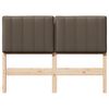 vidaXL Tăblie tapițată Maro și taupe 120 cm Lemn de pin masiv