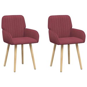 vidaXL Scaune de dining 2 buc. Țesătură Roșu Vin 56,5 x 50 x 87,5 cm