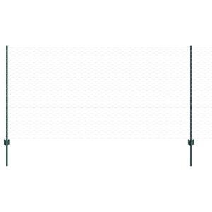 vidaXL Gard hexagonal cu st&acirc;lp 10 x 1,2 m Oțel cu strat de PVC Verde