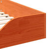 vidaXL Cadru de pat Maroniu cerat 100 x 220 cm Lemn de pin masiv