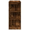 vidaXL Masă bar cu raft, stejar fumuriu, 95x47x103,5 cm lemn prelucrat