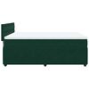 vidaXL Pat box spring cu saltea, verde &icirc;nchis, 160x200 cm, catifea