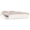 vidaXL Cadru de pat cu sertare Double, alb, 135x190 cm