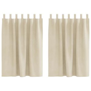 vidaXL Perdele opace 2 buc. Crem 140 x 140 cm Catifea